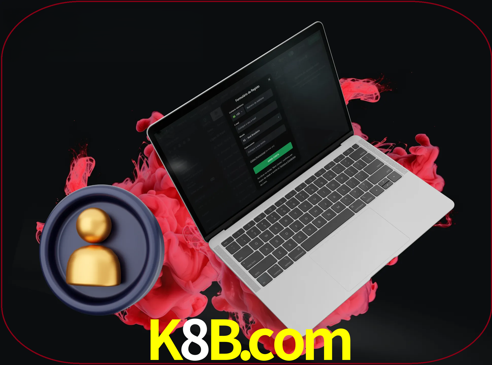 No cabeçalho do site k8b, clique no botão que o levará a um formulário especial onde terá de introduzir as suas informações actuais.