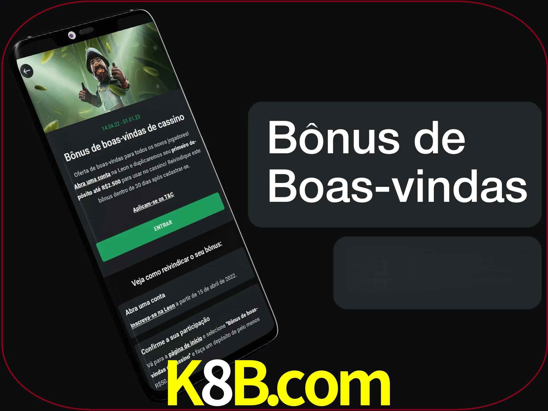 Não se esqueça de usar o bônus de boas-vindas.